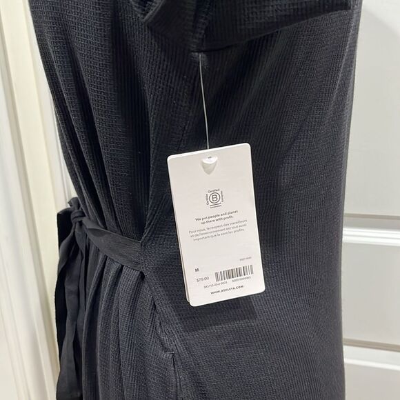 New! Athleta Wind Down Sleep Robe Size Medium Black NWT - Picture 15 of 16
